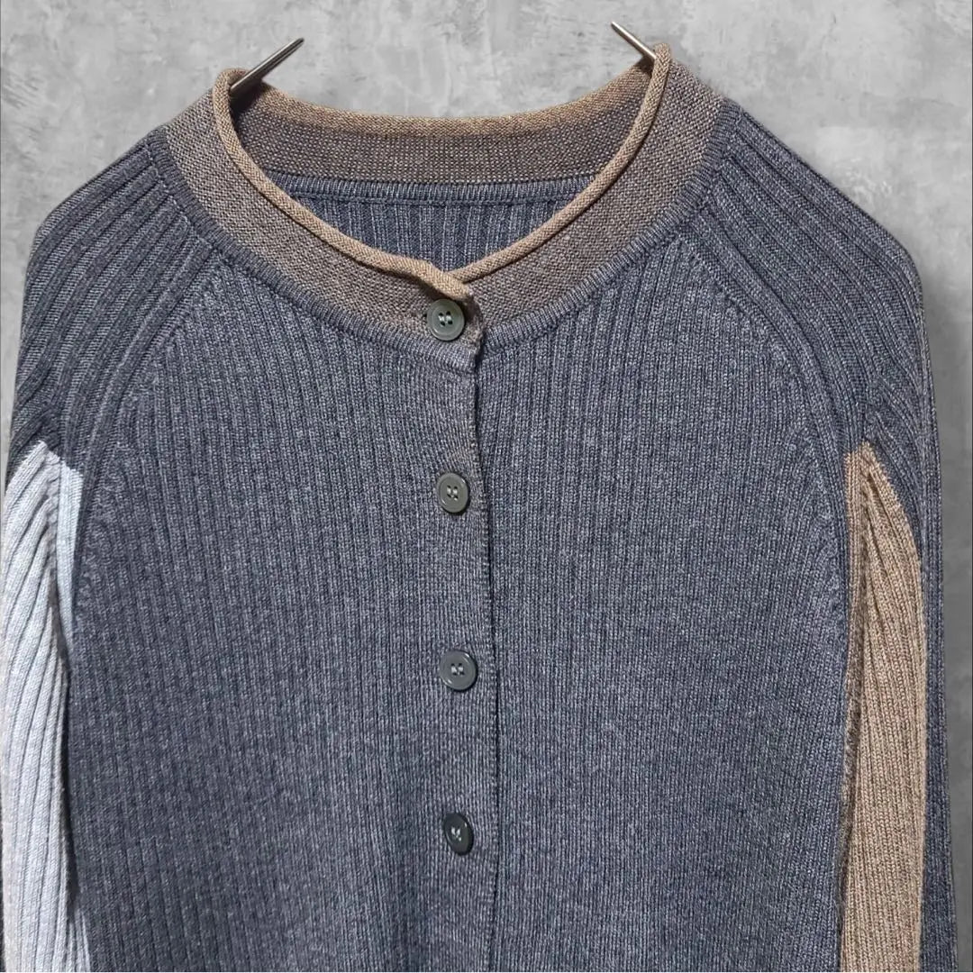 ★Good condition★ BRODIAEA Ribbed Knit Stylish Casual Gray