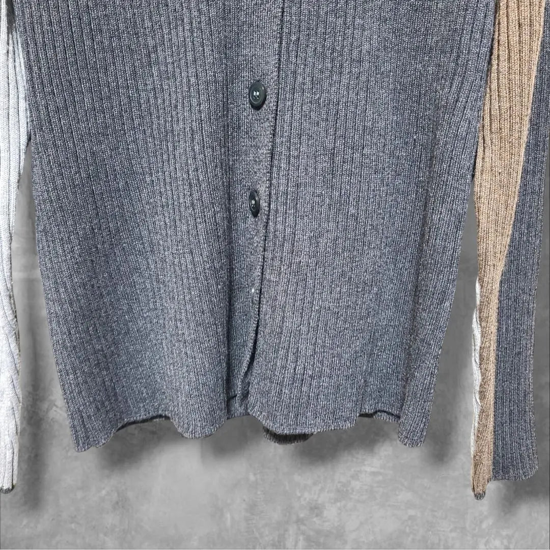 ★Good condition★ BRODIAEA Ribbed Knit Stylish Casual Gray