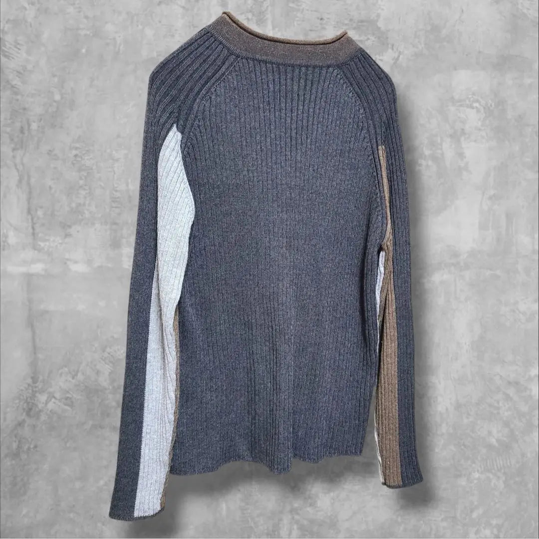 ★Good condition★ BRODIAEA Ribbed Knit Stylish Casual Gray