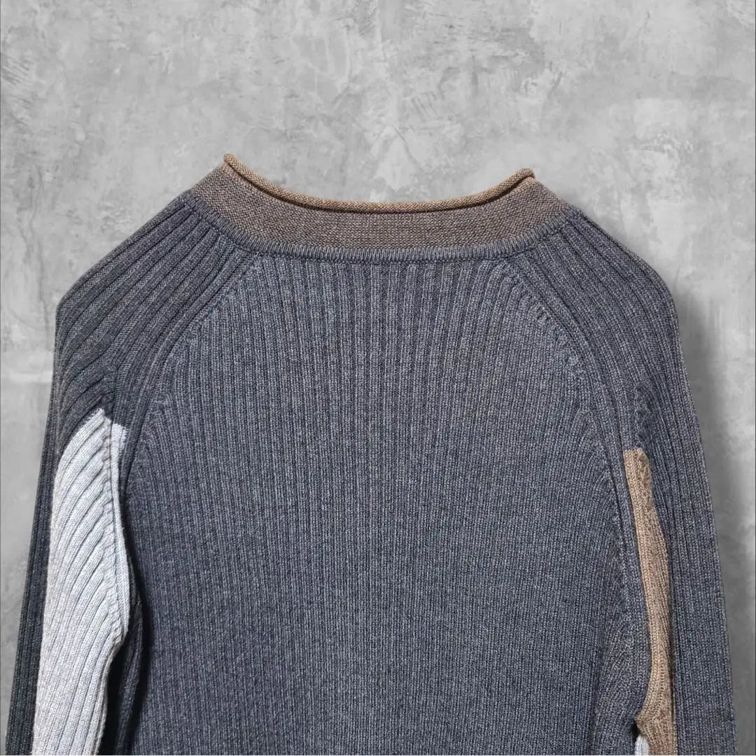 ★Good condition★ BRODIAEA Ribbed Knit Stylish Casual Gray