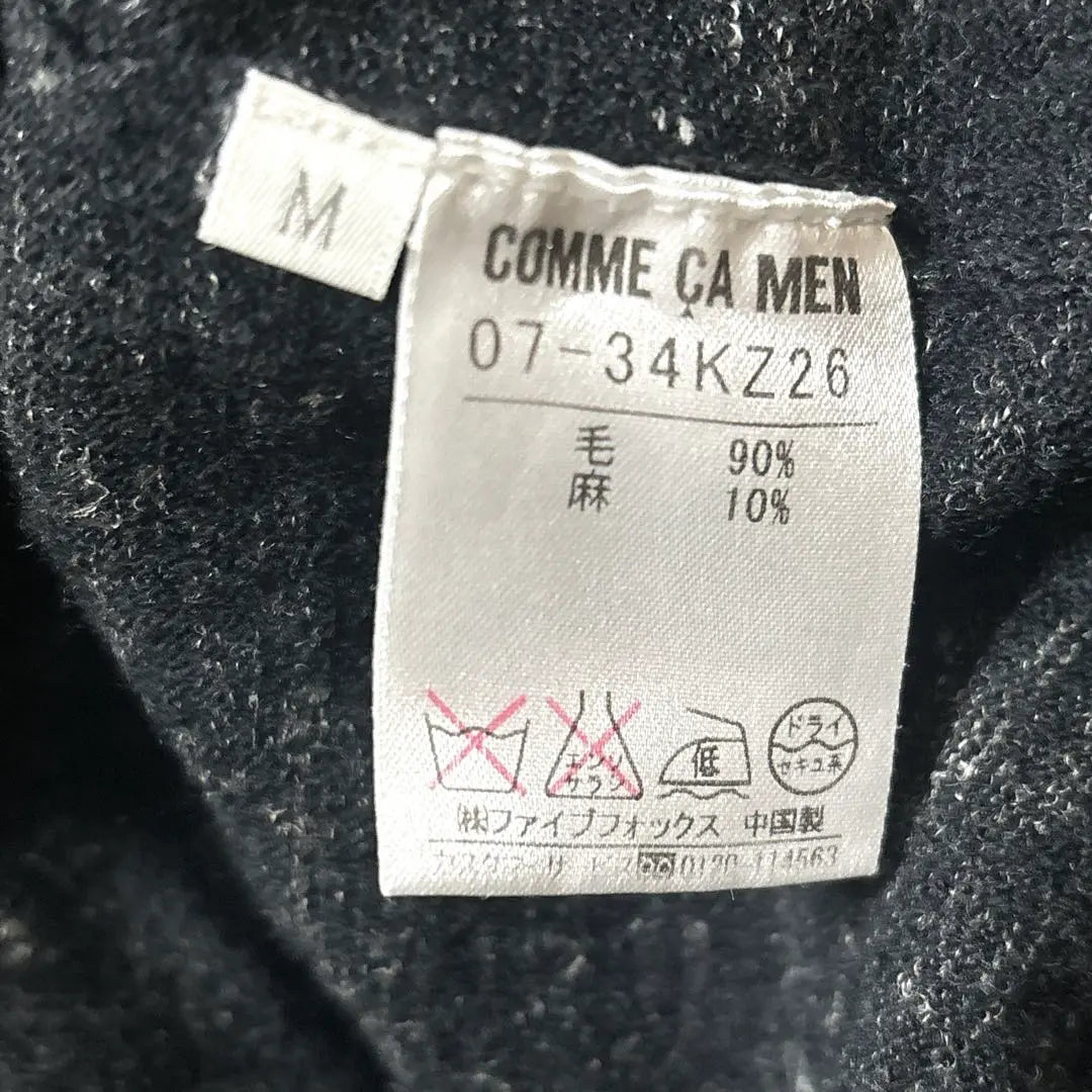 Suéter de punto de manga larga Comm Samen (M) Camiseta larga Cuello en V Estampado completo Fino