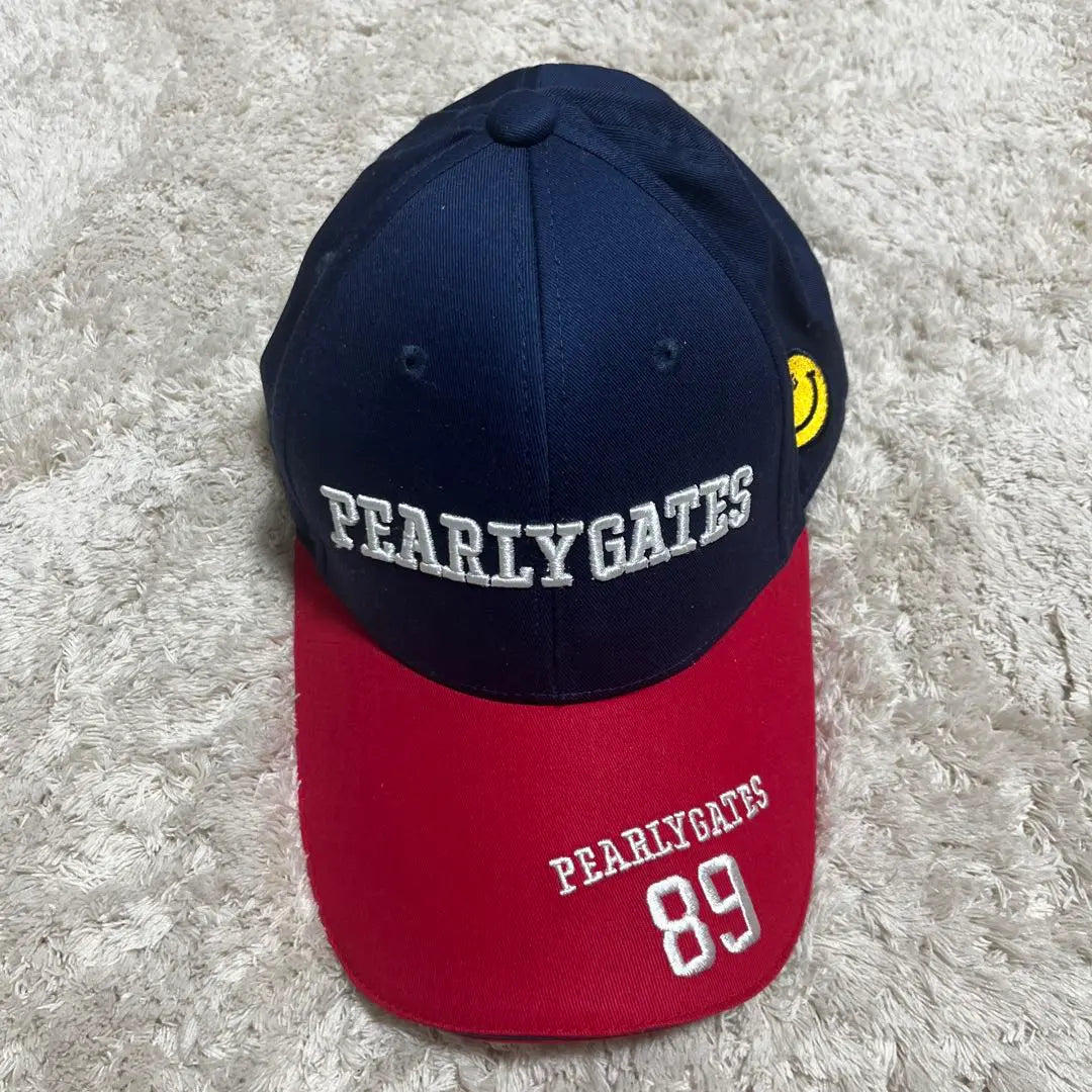 PEARLY GATES Cap 89 Navy/Red