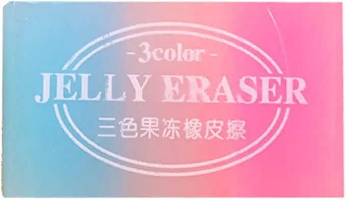 6 pieces Eraser disappears well Stylish Three-color Jelly Eraser Stationery