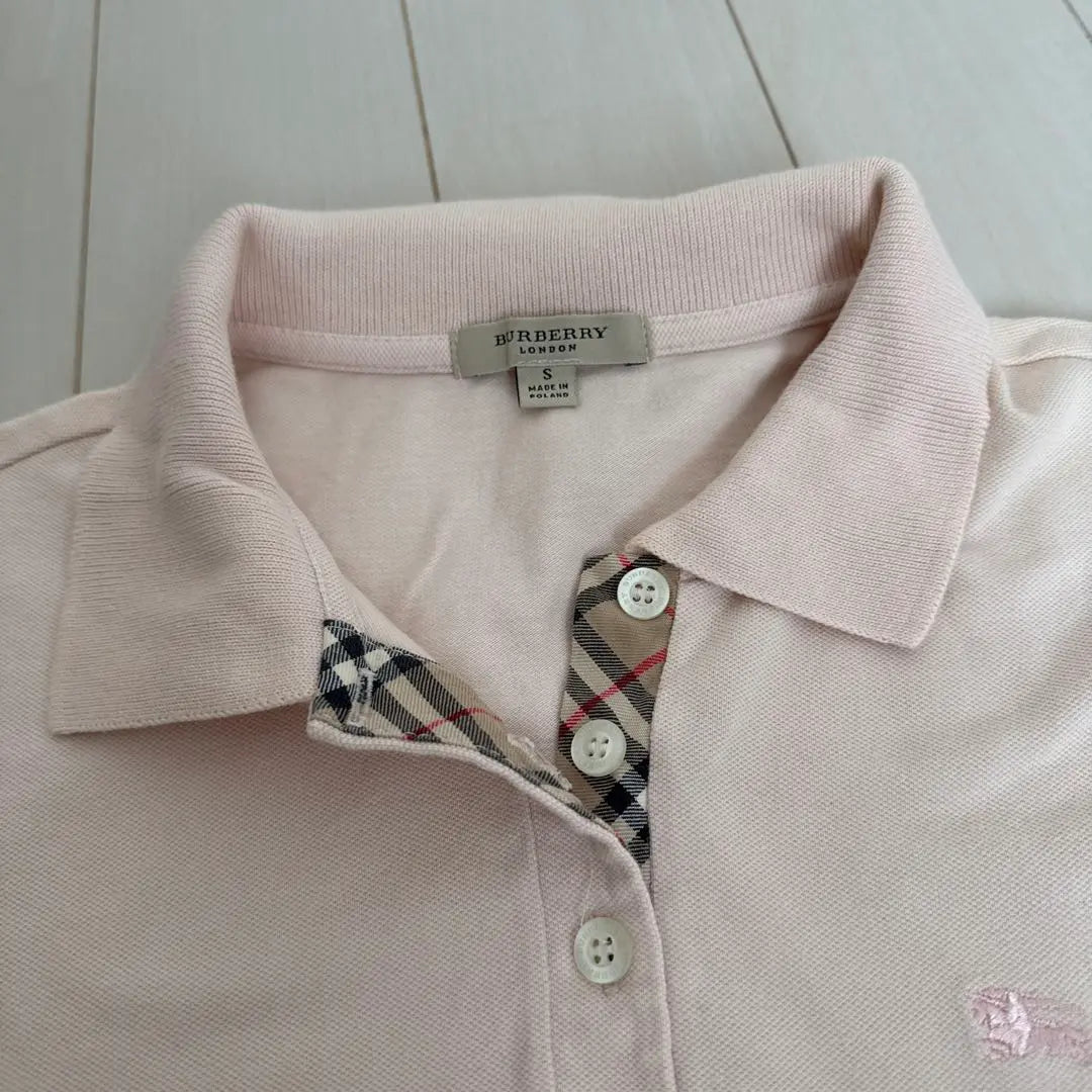 BURBERRY Polo Manga Corta Rosa Talla S | BURBERRY ピンク 半袖ポロシャツ サイズS