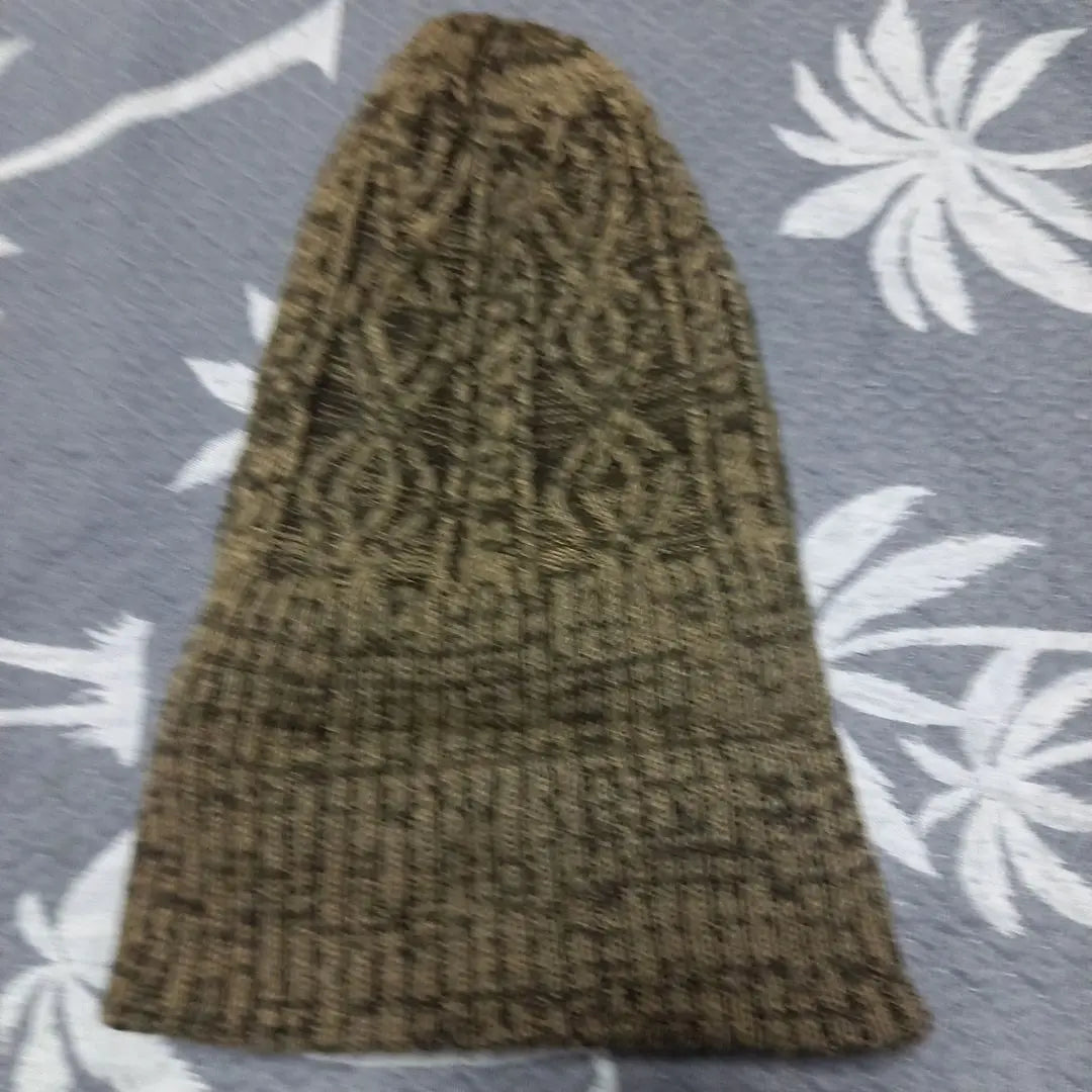 Olive green cable knit knit hat