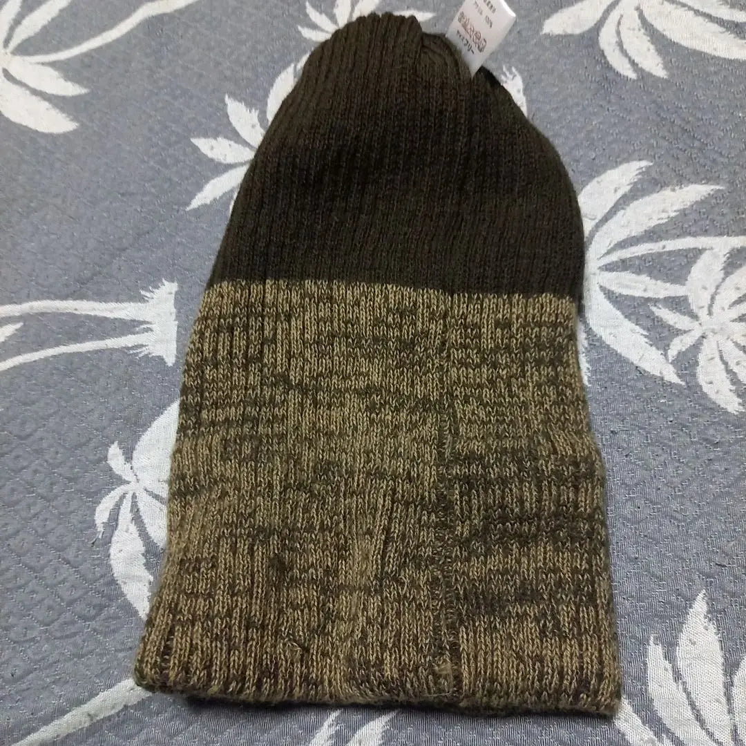 Olive green cable knit knit hat