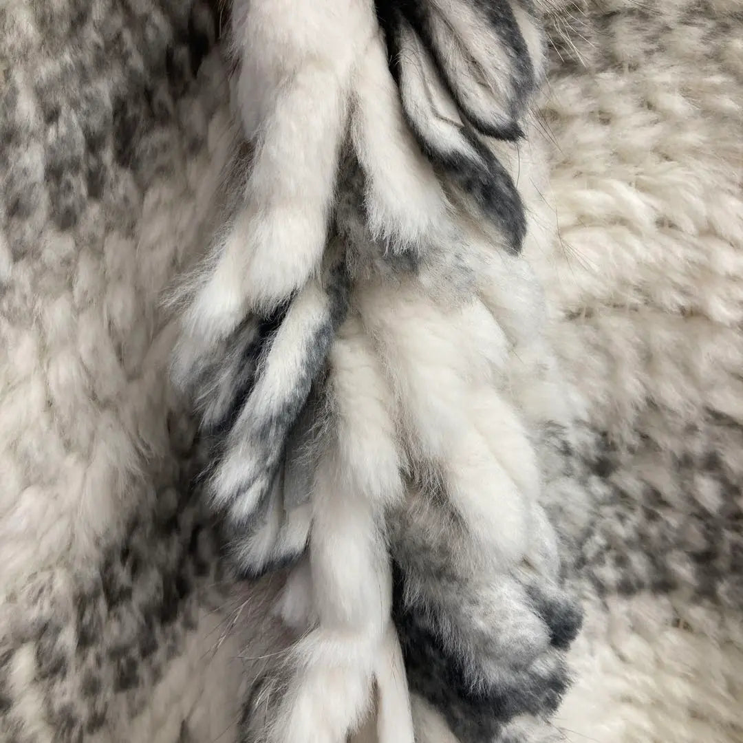 Real fur hooded gilet Rabbit & Fox