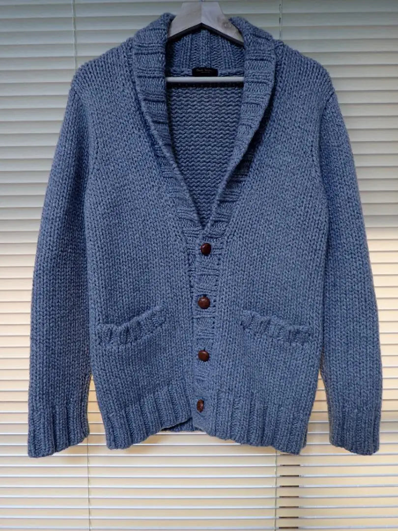 Genuine Paul Smith Collection Cardigan Gray Wool Fabric M Size