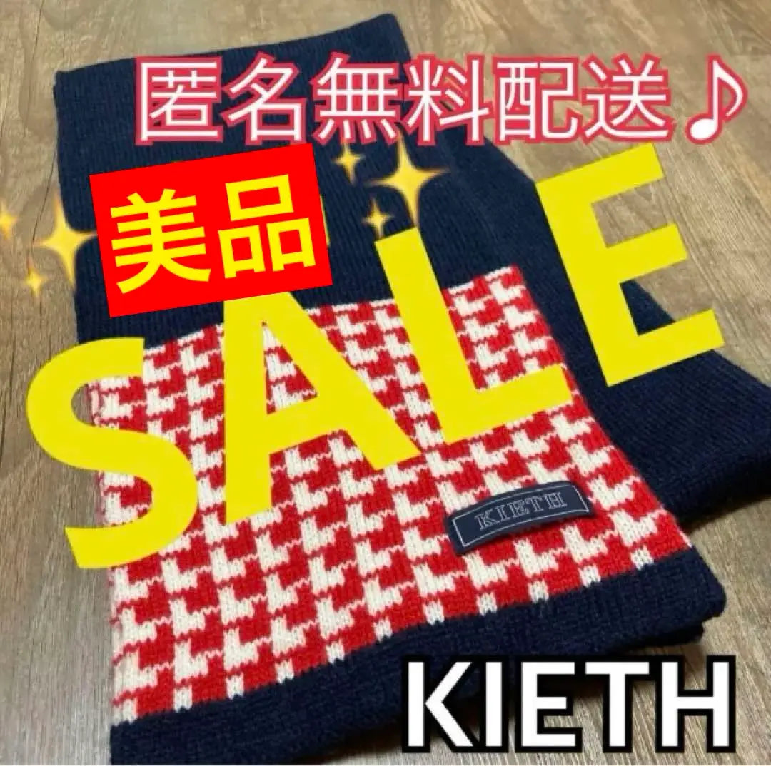 ✨Beautiful item✨★ KIETH ★Mature and cute ♡ Muffler ♪ Navy x red x white✨