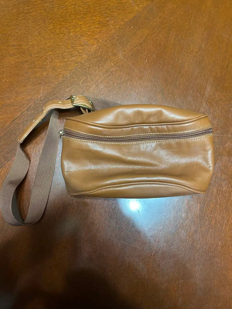 Brown leather body bag / waist pouch | ブラウンレザー ボディバッグ・ウエストポーチ