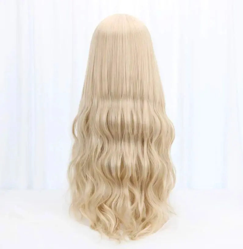 Free Beauty Full Wig Fluffy Long Wave Blonde