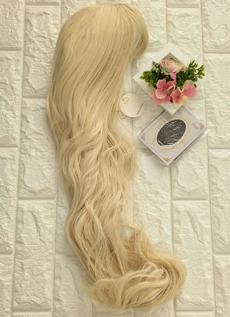 Free Beauty Full Wig Fluffy Long Wave Blonde