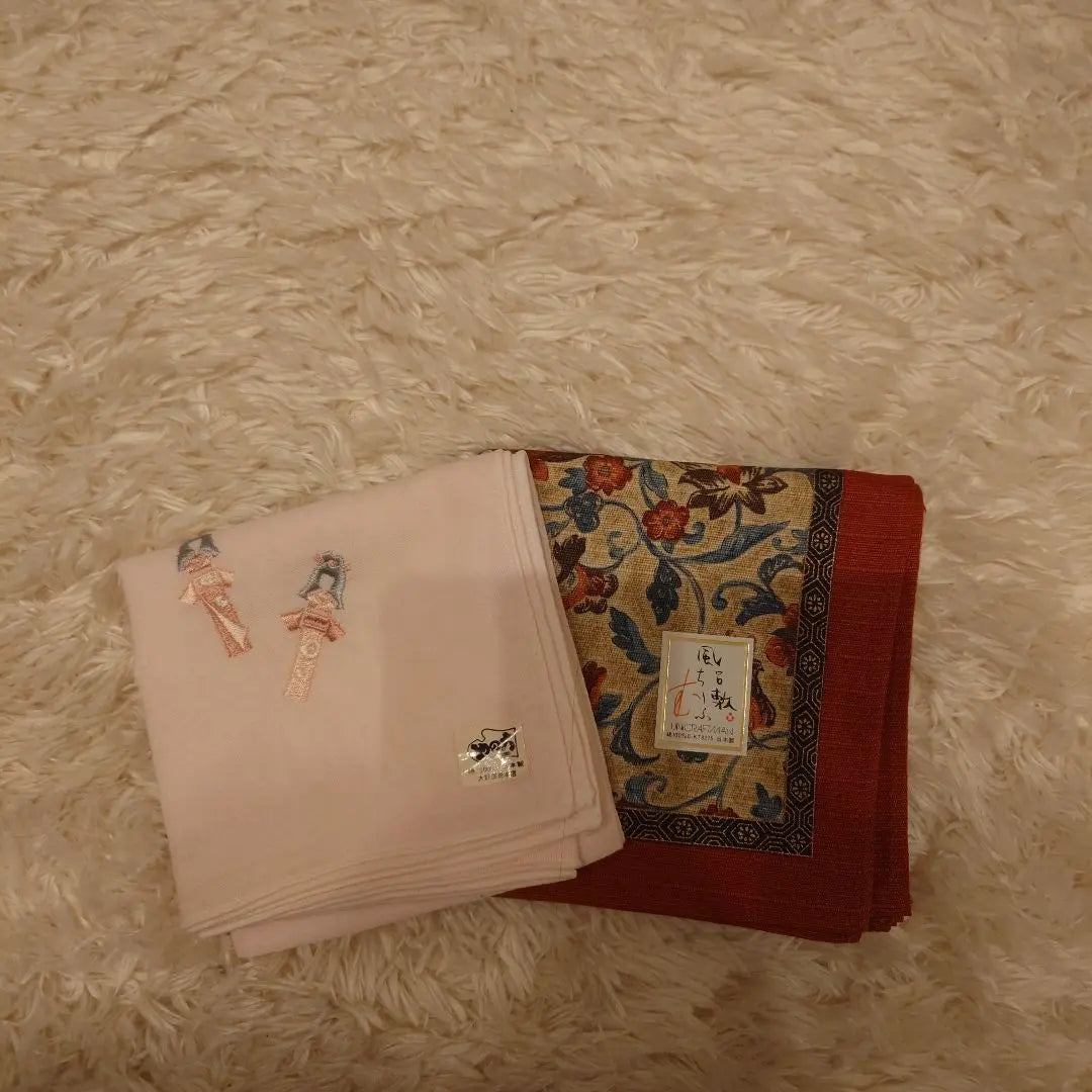 2-piece handkerchief set 100% cotton made in Japan