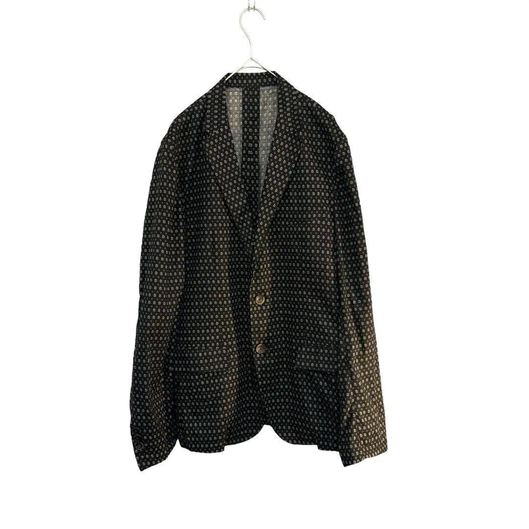 Vintage Tailored Jacket Total Pattern Autumn Black Mode Autumn Different