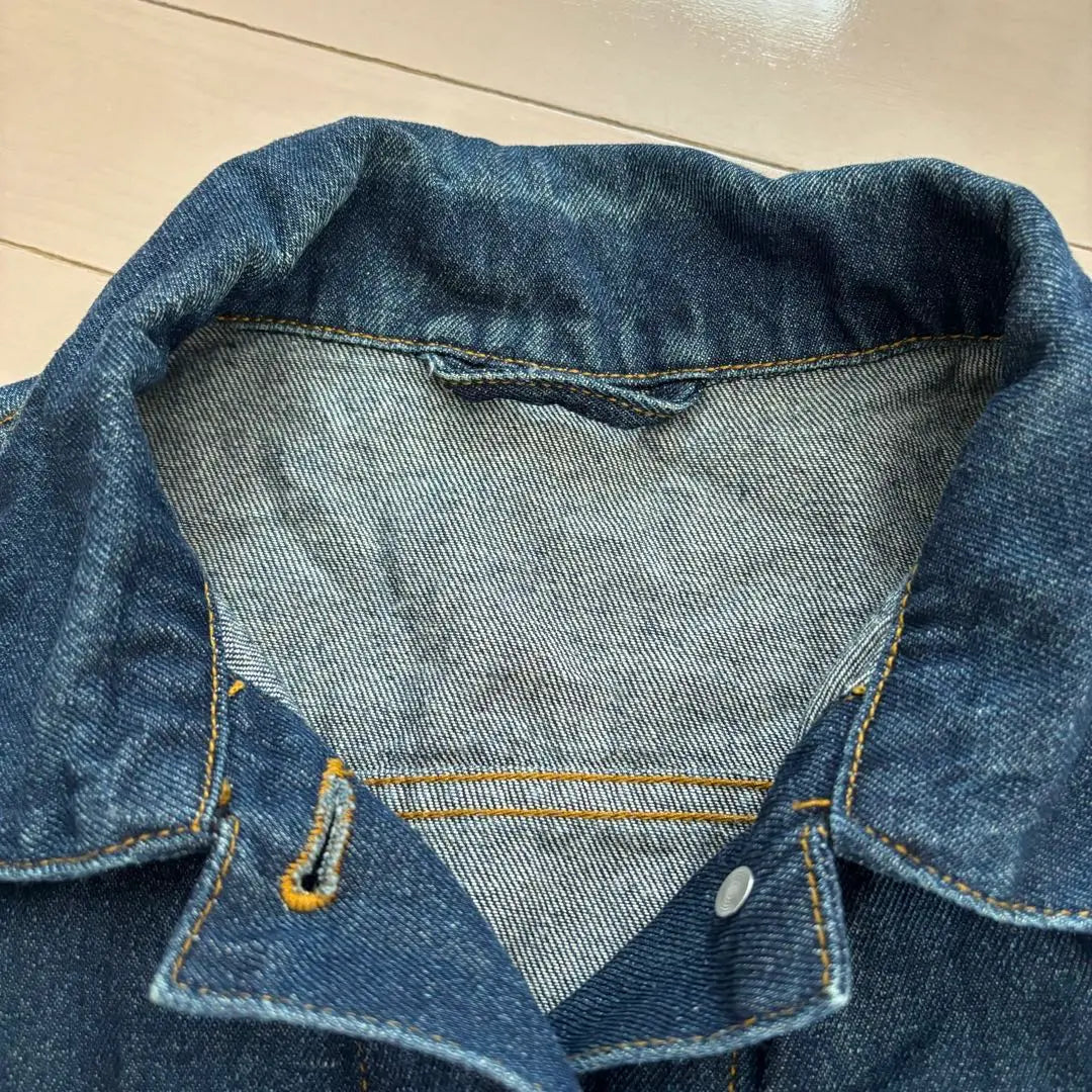 [Ryogami] GU GU Denim Jacket G Jean Blue Blue L Pocket