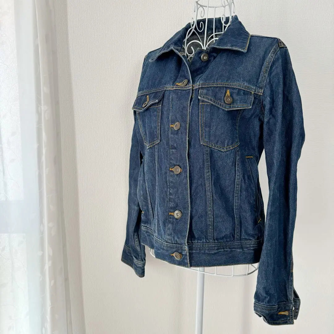 [Ryogami] GU GU Denim Jacket G Jean Blue Blue L Pocket