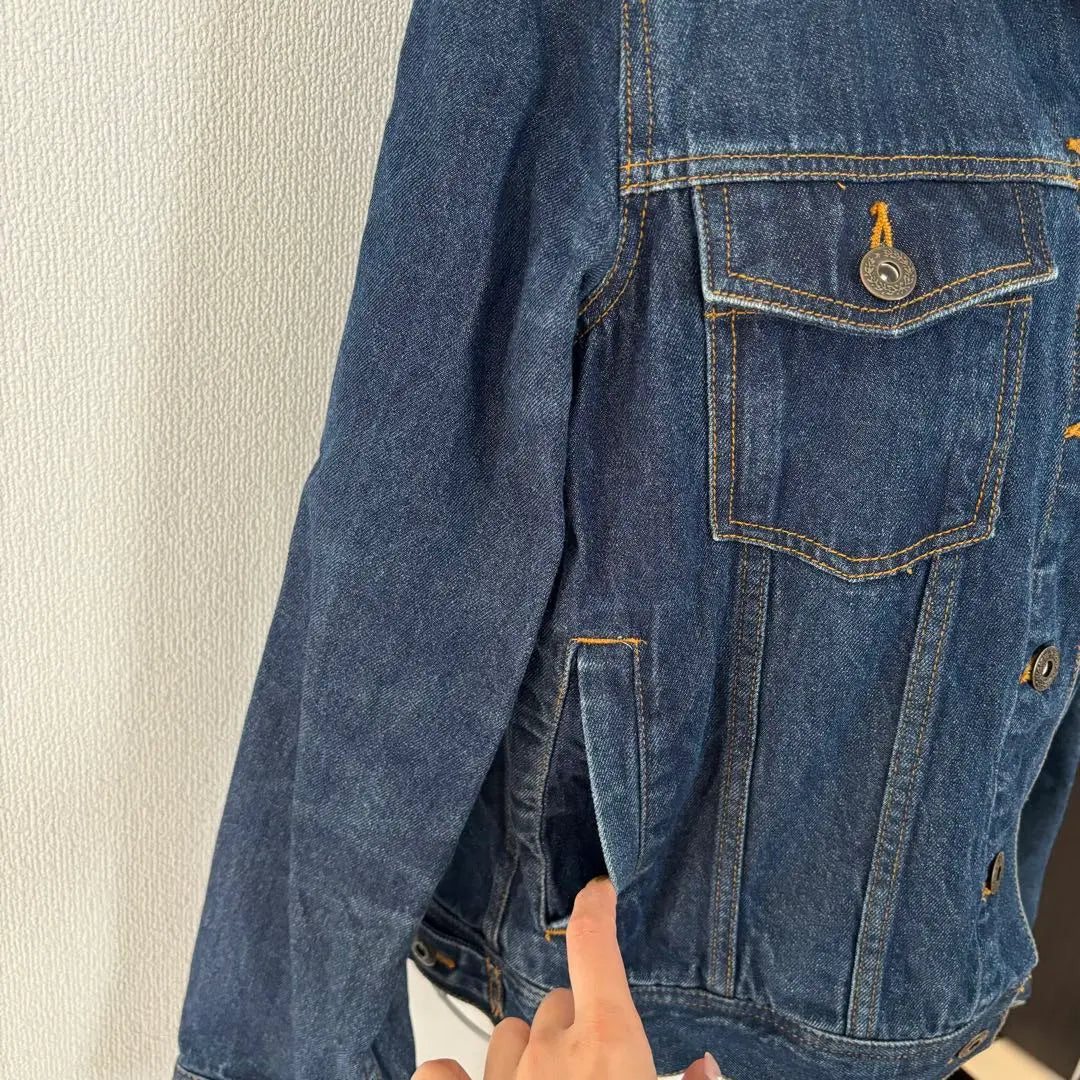 [Ryogami] GU GU Denim Jacket G Jean Blue Blue L Pocket