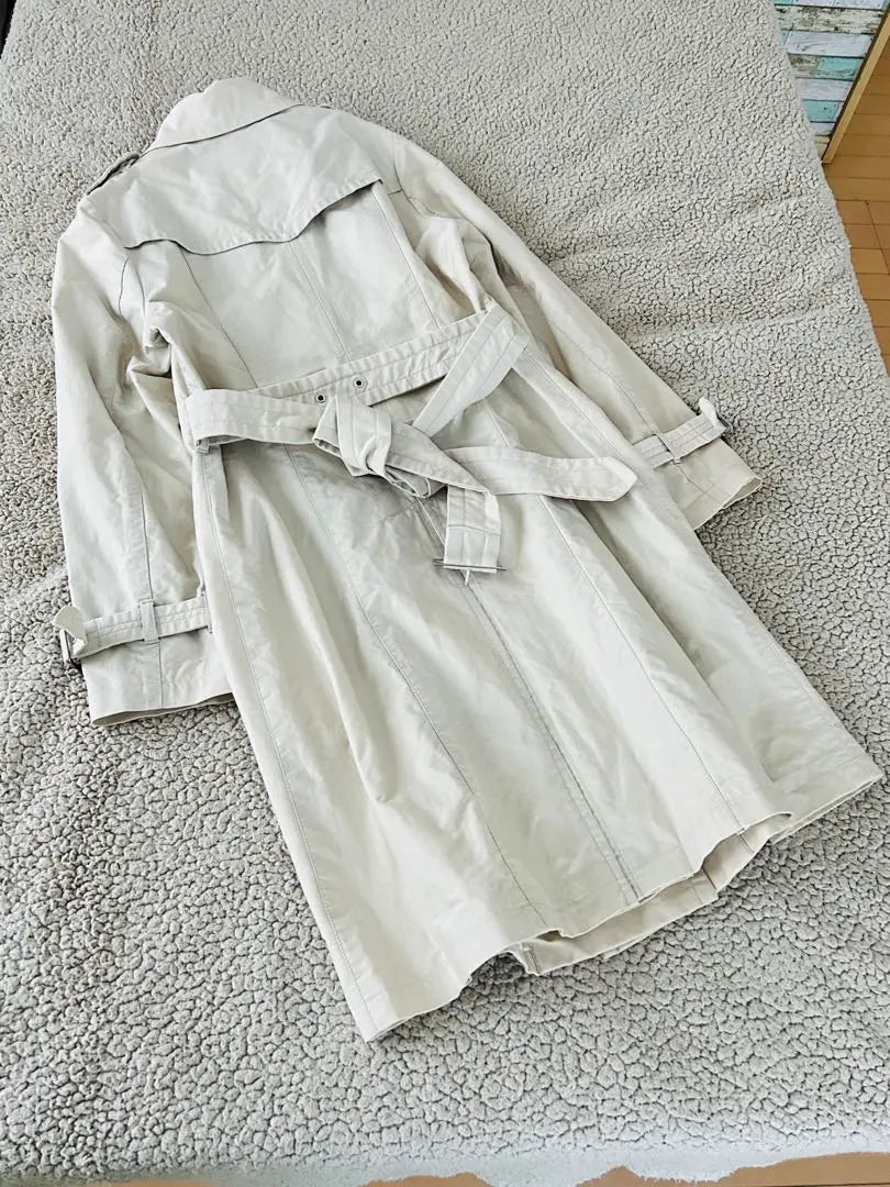 ♣︎ELLE♣︎Women's Trench Coat Cream Water Repellent Belt [38M] Mile Length