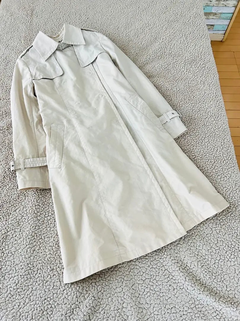 ♣︎ELLE♣︎Women's Trench Coat Cream Water Repellent Belt [38M] Mile Length