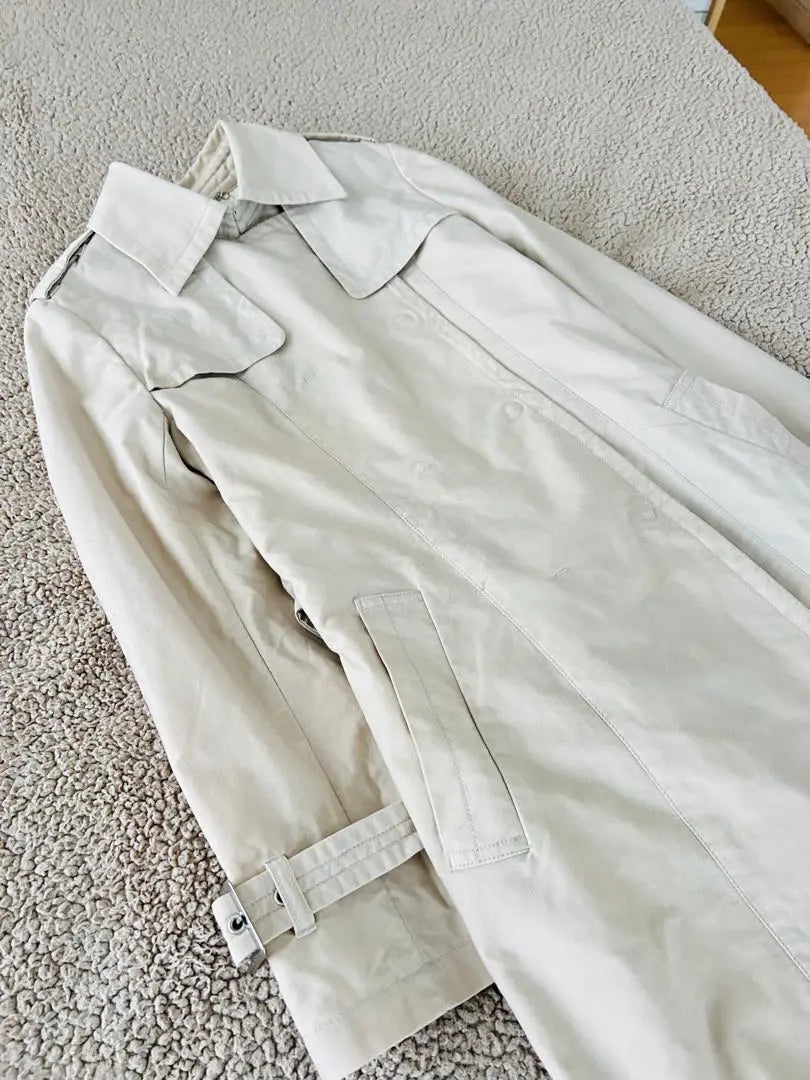 ♣︎ELLE♣︎Women's Trench Coat Cream Water Repellent Belt [38M] Mile Length