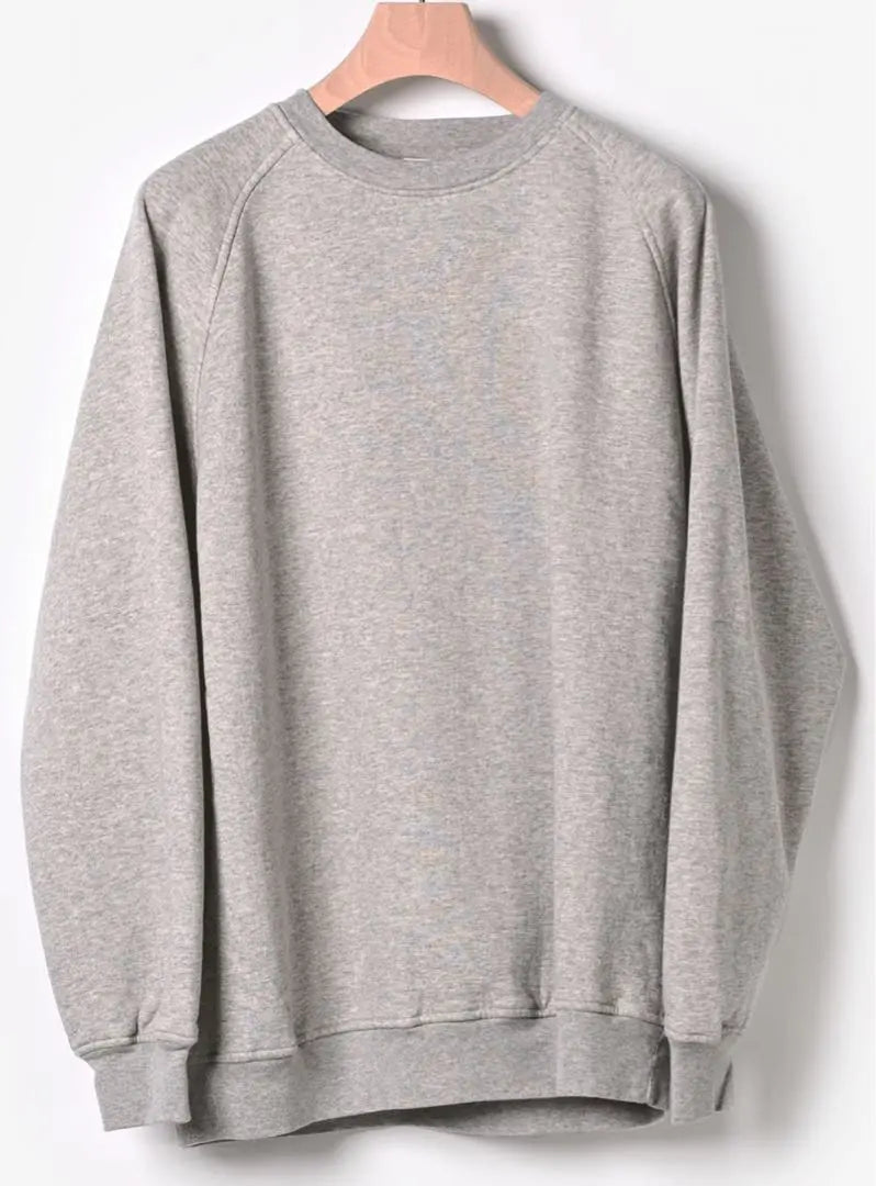 COMOLI 21AW cotton hanging fleece crew neck heather gray 4