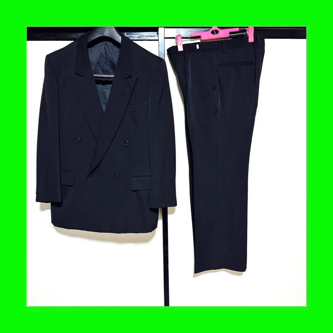 Black formal double suit with A5 adjuster, wedding/funeral/funeral/ceremonial clothes