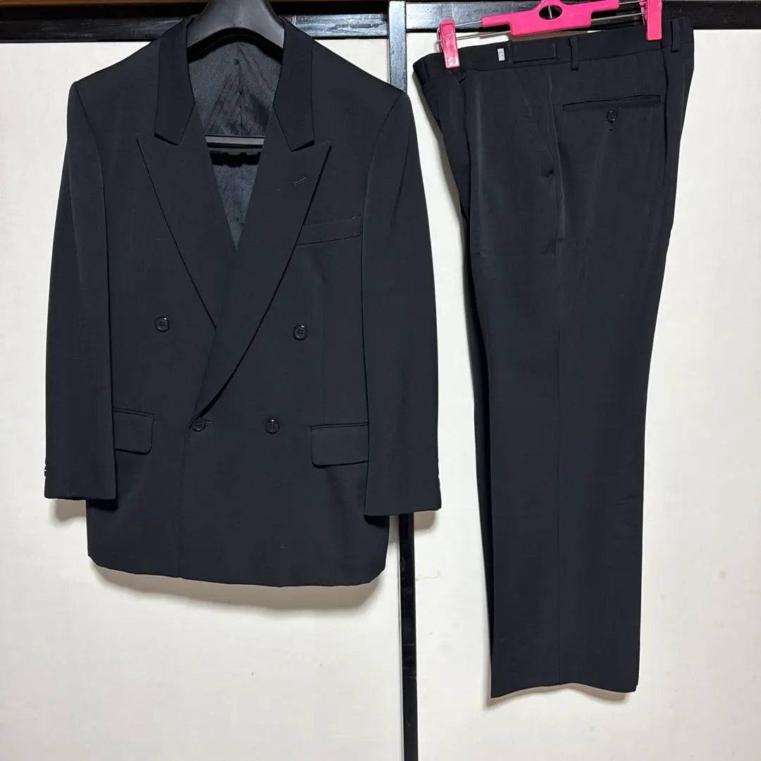 Black formal double suit with A5 adjuster, wedding/funeral/funeral/ceremonial clothes