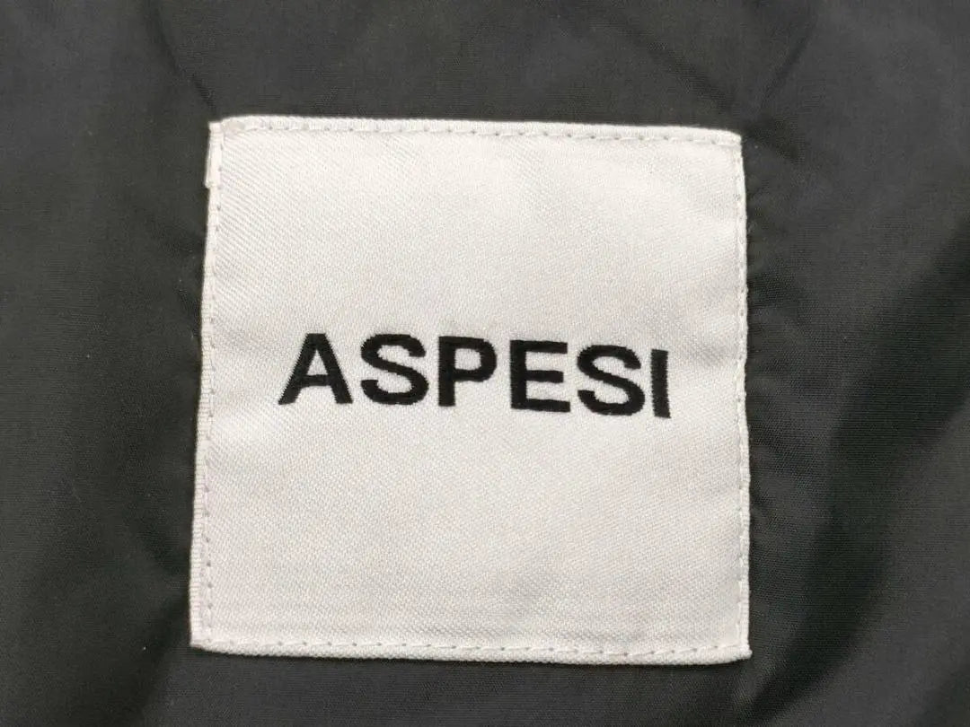 ASPESI padded nylon coat long coat black black