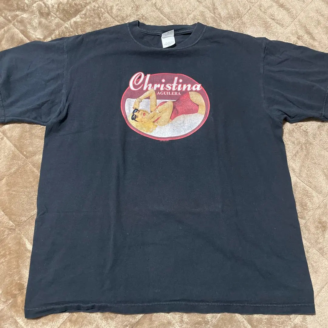 Camiseta de Christina Aguilera de los años 2000, gira en vivo 2007, T y2k