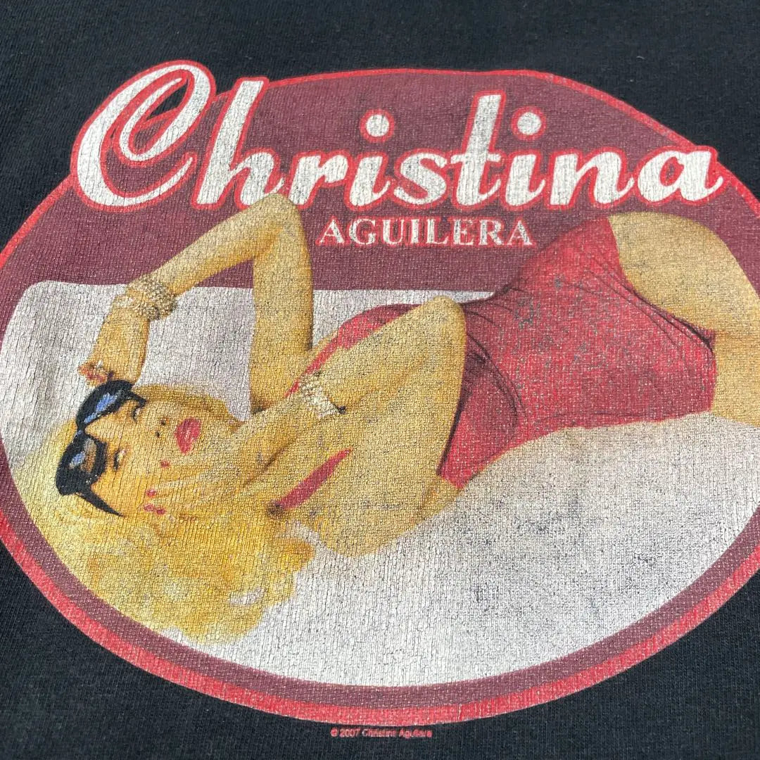 Camiseta de Christina Aguilera de los años 2000, gira en vivo 2007, T y2k