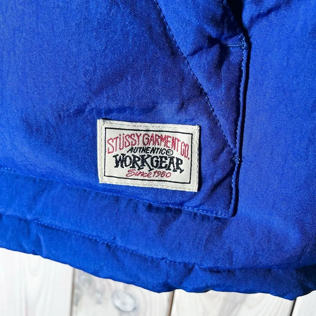 [Chaleco de plumón reversible extremadamente hermoso] Chaleco de trabajo con logotipo bordado en ambos lados de Stussy