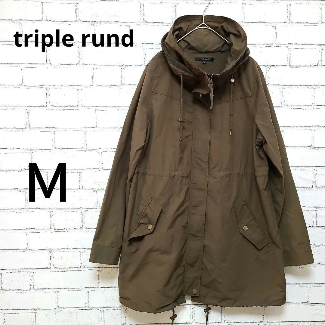 [Beautiful goods] TRIPLE RUND Ladies Spring Coat Olive Food Storage M