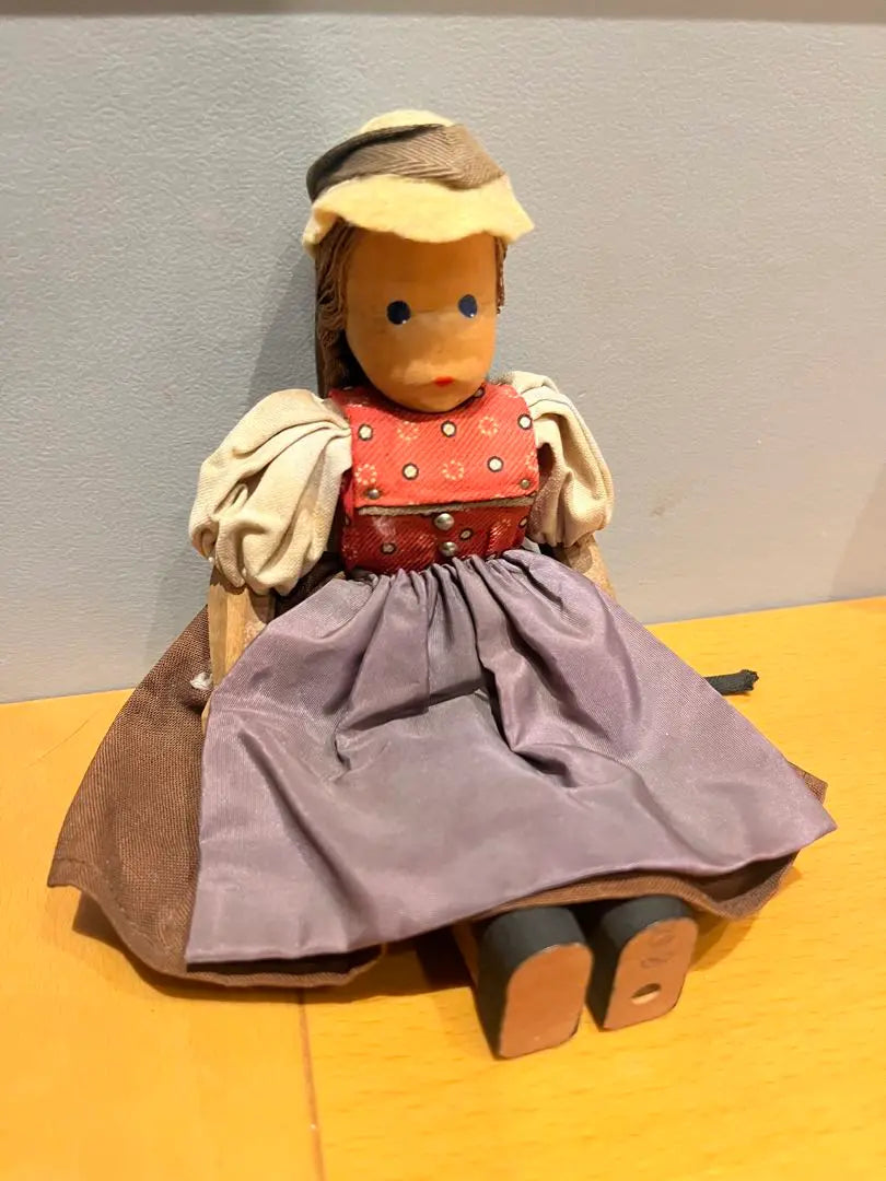 Casa de muñecas Hahn Alemania Muñeca de madera Muñeca Vintage Niña