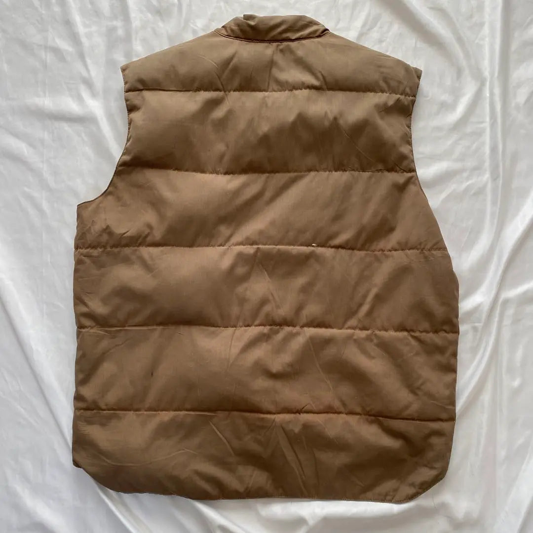 L/Used Cabellas Down Vest Men's 90s Brown