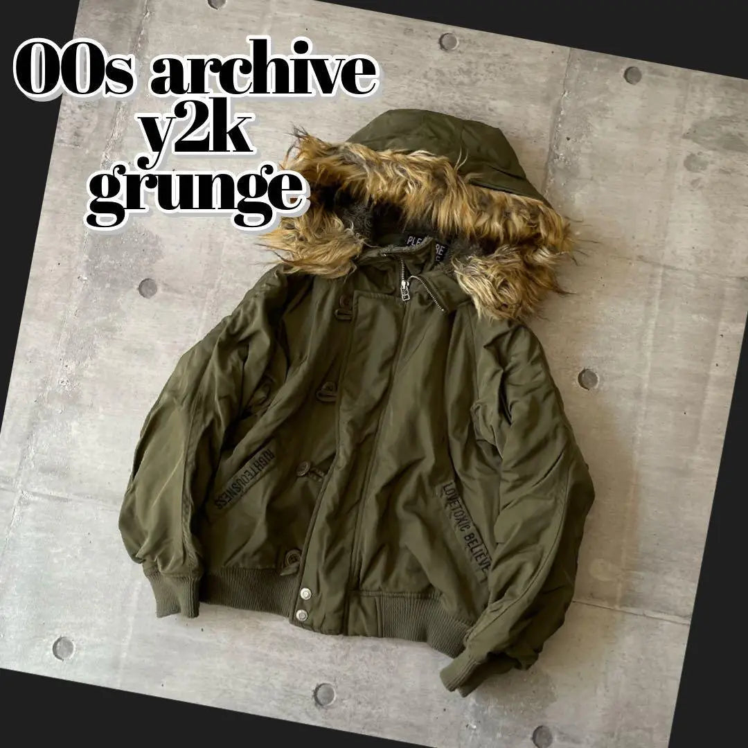 Chaqueta bomber militar de piel N2-B de los años 00 y2k de longitud corta de Heisei