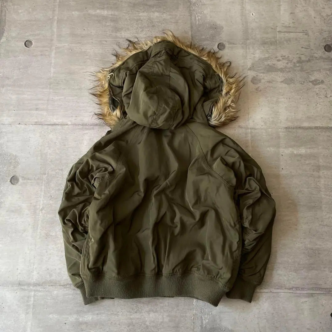 Chaqueta bomber militar de piel N2-B de los años 00 y2k de longitud corta de Heisei