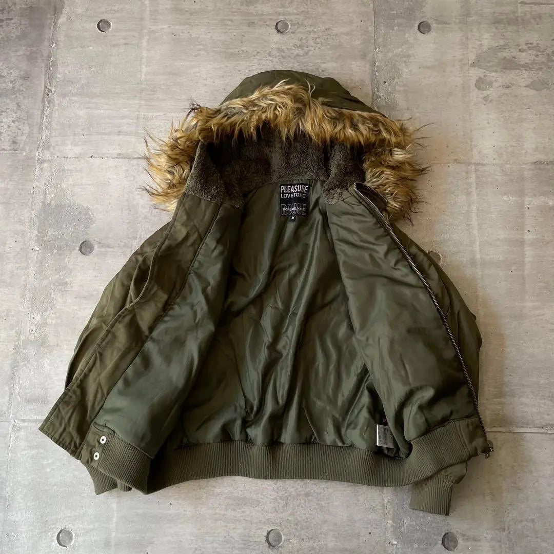 Chaqueta bomber militar de piel N2-B de los años 00 y2k de longitud corta de Heisei