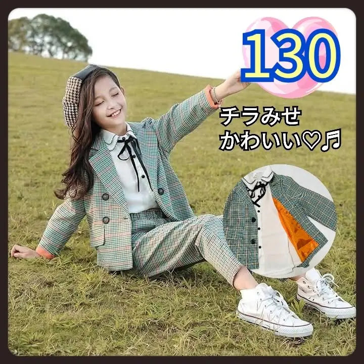 130 Green Girl Flicker Show Cute Suit Set Ribbon Commemorative Photo