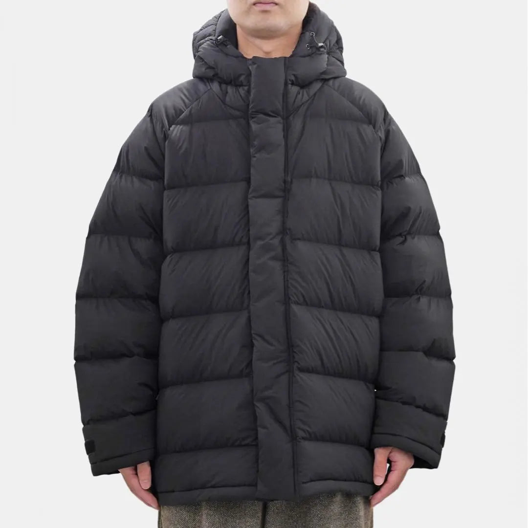 Parka de plumón sin costuras Yoko Sakamoto 24AW L negra