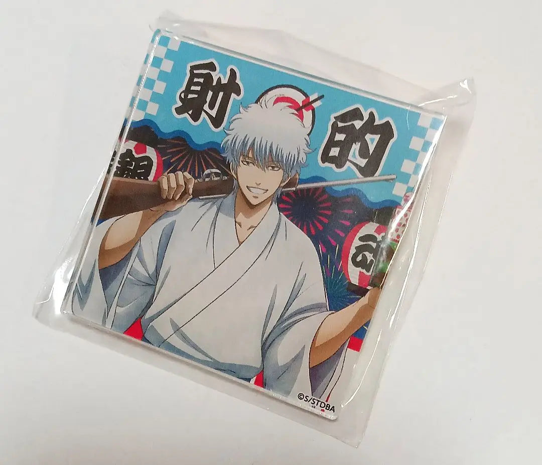 Gintama Marui Summer Festival Acrylic Badge Sakata Gintoki