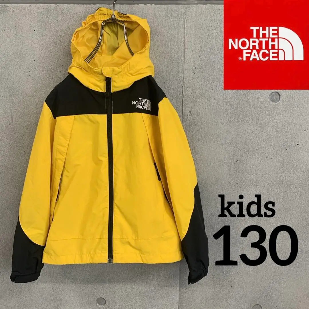 The very popular North Face Mountain Parka Chest Logo Yellow Kids 130