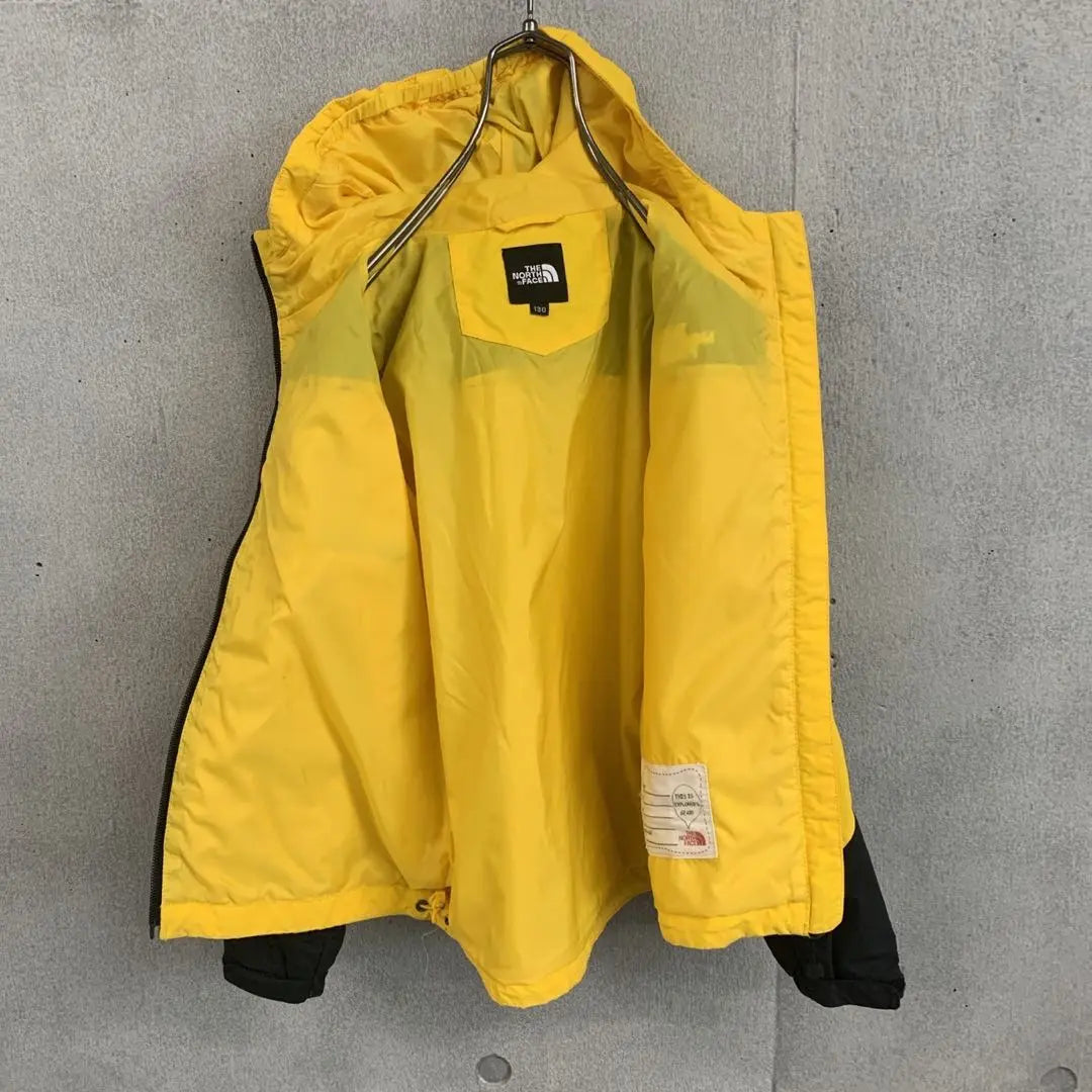 The very popular North Face Mountain Parka Chest Logo Yellow Kids 130