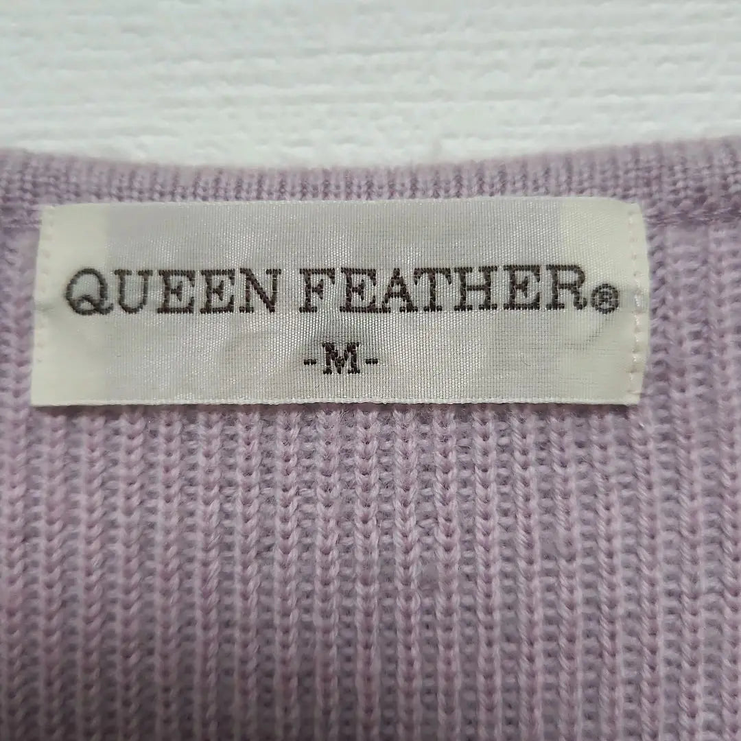 Jersey de punto Queen Feather [M] Pelo morado 100% Liso simple | クィーンフェザー ニット セーター【M】パープル 毛100% シンプル 無地