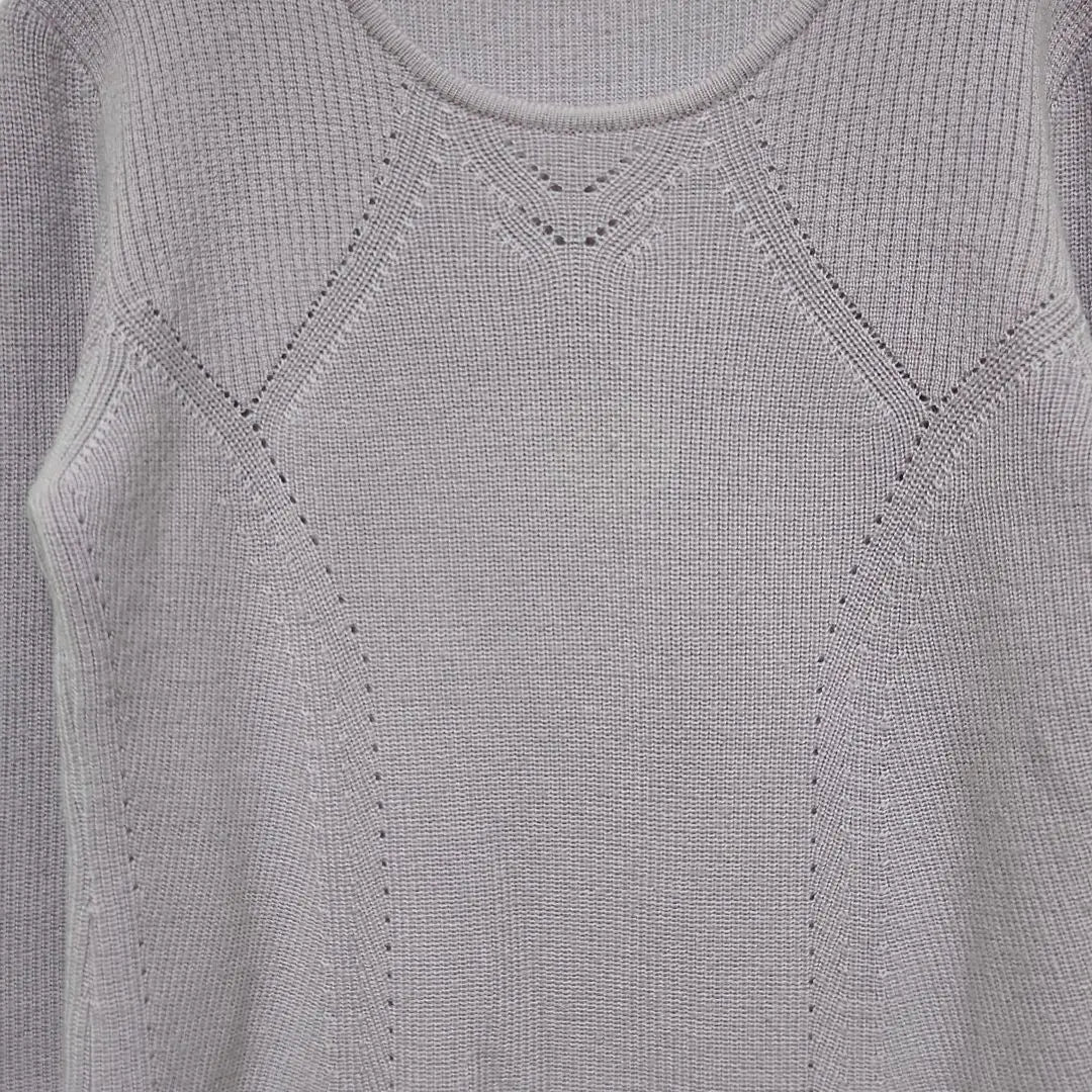 Queen Feather Knit Sweater [M] Purple hair 100% Simple plain | クィーンフェザー ニット セーター【M】パープル 毛100% シンプル 無地