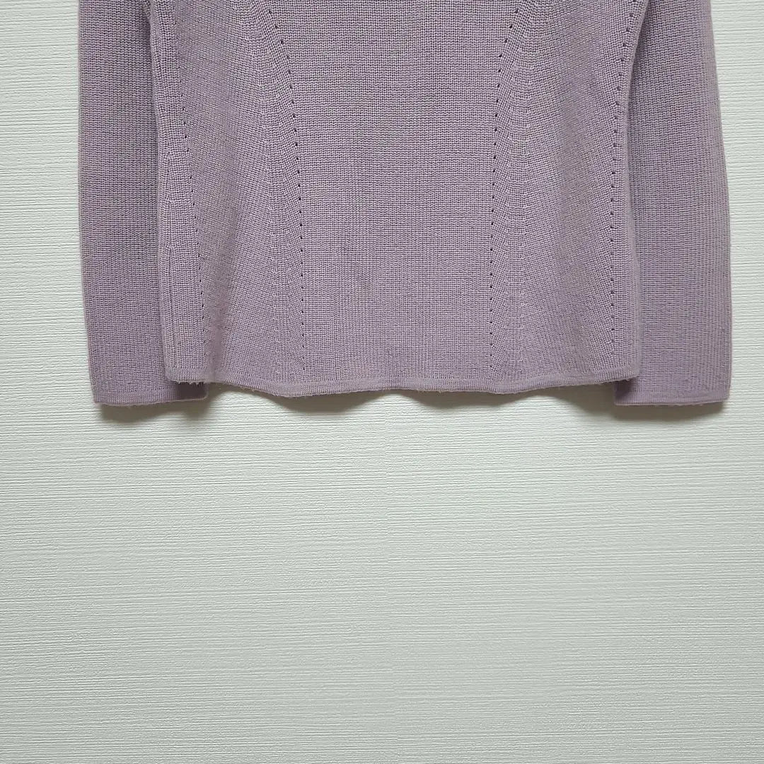 Queen Feather Knit Sweater [M] Purple hair 100% Simple plain | クィーンフェザー ニット セーター【M】パープル 毛100% シンプル 無地