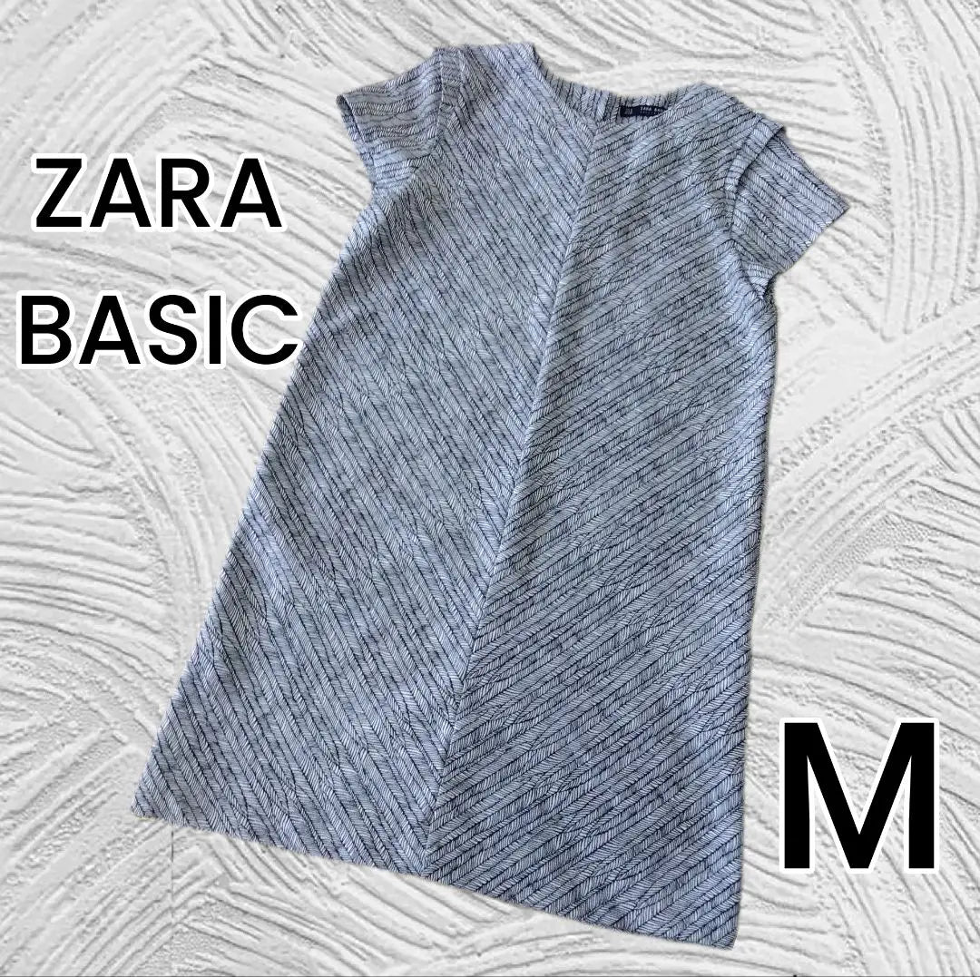 [ZARA BASIC] Gray Pattern Box One Piece M size