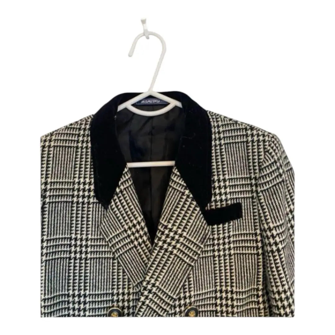 [Good condition] Jacket, Formal, Ceremony, Blazer, Black, Houndstooth Pattern, 100