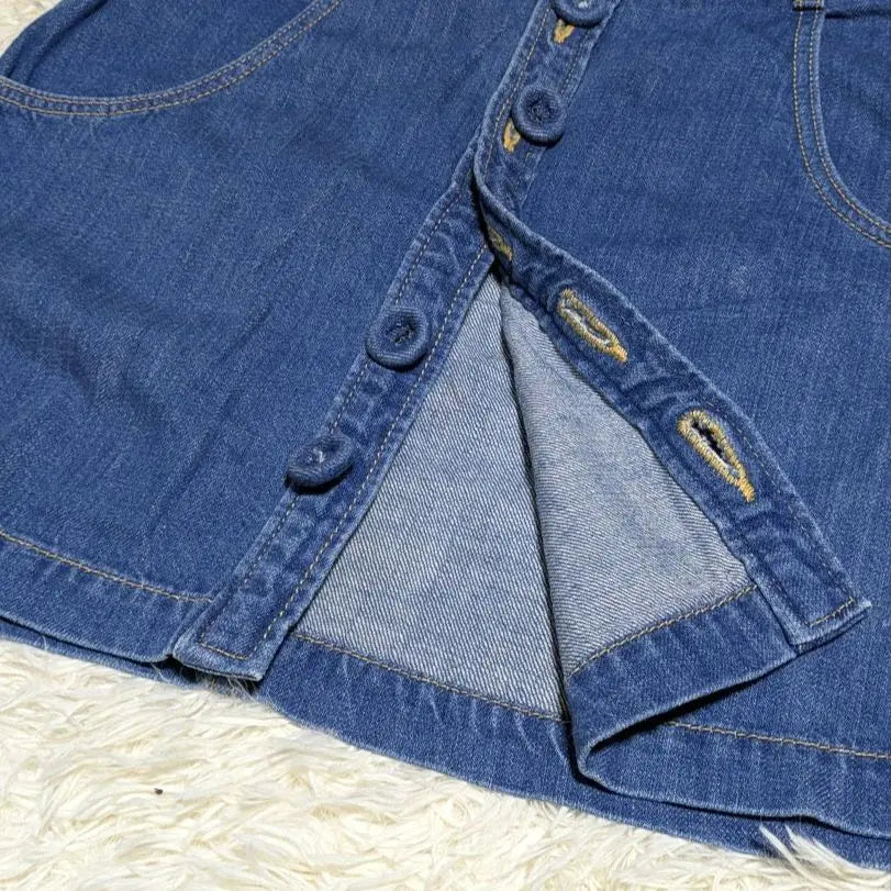 {snidel} Snidel denim mini skirt trapezoid button front blue | 《snidel》スナイデル デニム ミニスカート 台形 ボタンフロント ブルー