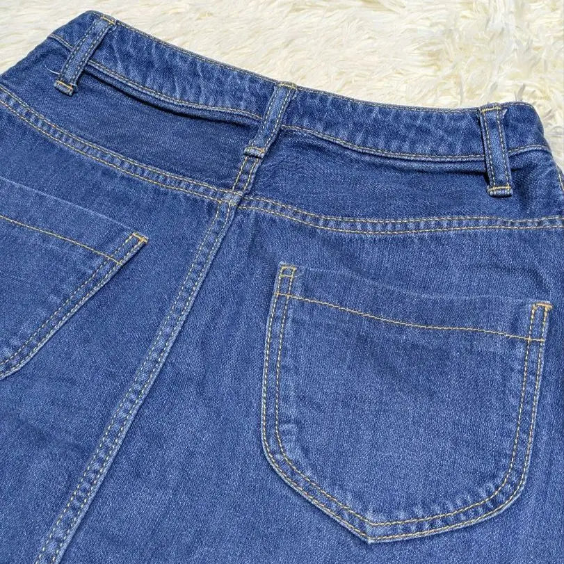 {snidel} Snidel denim mini skirt trapezoid button front blue | 《snidel》スナイデル デニム ミニスカート 台形 ボタンフロント ブルー