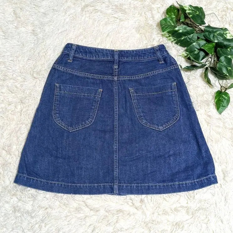 {snidel} Snidel denim mini skirt trapezoid button front blue | 《snidel》スナイデル デニム ミニスカート 台形 ボタンフロント ブルー